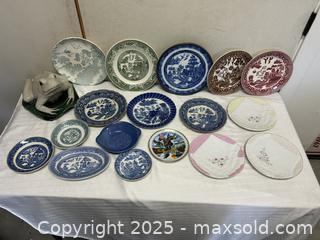 MaxSold Auction: Mixed Lot: Decorative China & Ceramic Plates with Frog Planter - Livermore (California, USA) SELLER MANAGED Estate Sale Online Auction - Hansen Road