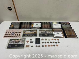 MaxSold Auction: Mixed Lot: US Coin Sets, Loose Coins, Stamps & Transit Token - Livermore (California, USA) SELLER MANAGED Estate Sale Online Auction - Hansen Road