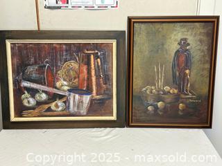 MaxSold Auction: Pair of Framed Original J. Howard Americana Paintings - Livermore (California, USA) SELLER MANAGED Estate Sale Online Auction - Hansen Road
