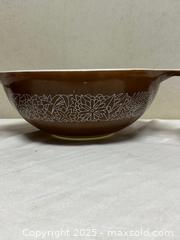 MaxSold Auction: Pyrex 3-Piece Vintage Floral Mixing Bowl Set, Brown - Livermore (California, USA) SELLER MANAGED Estate Sale Online Auction - Hansen Road
