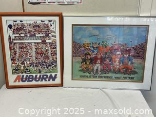 MaxSold Auction: SEC Conference Prints Set of 2 - Multiple Teams + Auburn University  - Livermore (California, USA) SELLER MANAGED Estate Sale Online Auction - Hansen Road