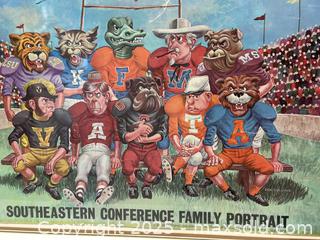 MaxSold Auction: SEC Conference Prints Set of 2 - Multiple Teams + Auburn University  - Livermore (California, USA) SELLER MANAGED Estate Sale Online Auction - Hansen Road