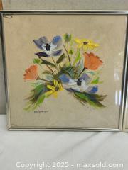 MaxSold Auction: Set of 3 Framed Floral Paintings by D. Spangler - Livermore (California, USA) SELLER MANAGED Estate Sale Online Auction - Hansen Road
