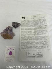 MaxSold Auction: Thunder Bay Amethyst Cluster Lot, 2 Specimens - Livermore (California, USA) SELLER MANAGED Estate Sale Online Auction - Hansen Road