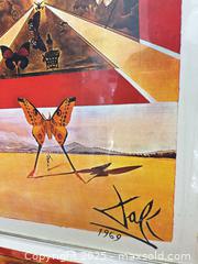 MaxSold Auction: Two artworks: framed print/poster and textured painting on board - Livermore (California, USA) SELLER MANAGED Estate Sale Online Auction - Hansen Road