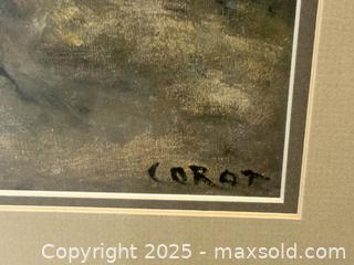MaxSold Auction: Two matted & framed art prints - Corot / Kristin Lindseth - Livermore (California, USA) SELLER MANAGED Estate Sale Online Auction - Hansen Road