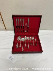 MaxSold Auction: Wallace "Luxor Plate" Flatware in Fitted Wooden Case - Livermore (California, USA) SELLER MANAGED Estate Sale Online Auction - Hansen Road