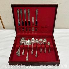 MaxSold Auction: Wallace "Luxor Plate" Flatware in Fitted Wooden Case - Livermore (California, USA) SELLER MANAGED Estate Sale Online Auction - Hansen Road