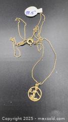 MaxSold Auction: 14k Yellow Gold chain with pendant  - Markham (Ontario, Canada) SELLER MANAGED Downsizing Online Auction - Loring Crescent