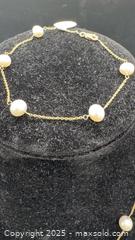 MaxSold Auction: 14k Yellow Gold pearl necklace & bracelet set weighs 12.7gr - Markham (Ontario, Canada) SELLER MANAGED Downsizing Online Auction - Loring Crescent