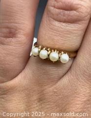 MaxSold Auction: 14k Yellow Gold pearl ring  - Markham (Ontario, Canada) SELLER MANAGED Downsizing Online Auction - Loring Crescent