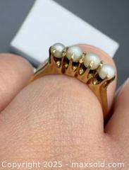 MaxSold Auction: 14k Yellow Gold pearl ring  - Markham (Ontario, Canada) SELLER MANAGED Downsizing Online Auction - Loring Crescent