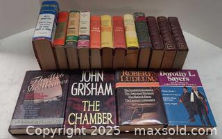 MaxSold Auction: 16x HC book lot JOHN GRISHAM ROBERT LUDLUM - Toronto (Ontario, Canada) PARTNER MANAGED Reseller Online Auction - Queen Street West