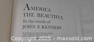 MaxSold Auction: America The Beautiful book — John F. Kennedy; Editors of Country Beautiful (1964)  - Toronto (Ontario, Canada) PARTNER MANAGED Reseller Online Auction - Queen Street West