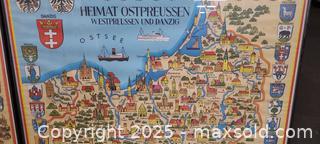 MaxSold Auction: Framed Pictorial Maps (Lot of 2) — Heimat Schlesien & Ostpreussen - Toronto (Ontario, Canada) PARTNER MANAGED Reseller Online Auction - Queen Street West