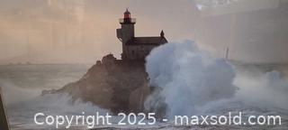 MaxSold Auction: Framed Plisson Seascape Lighthouse Lithographic Print, 41 x 31 in - Toronto (Ontario, Canada) PARTNER MANAGED Reseller Online Auction - Queen Street West
