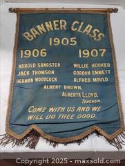 MaxSold Auction: Fringed School/Class Banner by Dominion Regalia Co., Toronto, c.1905-07 - Toronto (Ontario, Canada) PARTNER MANAGED Reseller Online Auction - Queen Street West