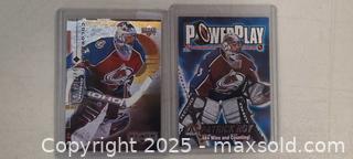MaxSold Auction: Hockey goalie cards lot Patrick Roy Martin Brodeur - Toronto (Ontario, Canada) PARTNER MANAGED Reseller Online Auction - Queen Street West