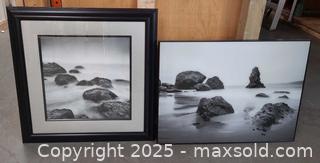 MaxSold Auction: Lot of 2 Black & White Seascape Framed Photographic Prints - Toronto (Ontario, Canada) PARTNER MANAGED Reseller Online Auction - Queen Street West