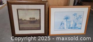 MaxSold Auction: Lot of 2 Framed Landscape Wall Art, Wood & Hard Plastic Frames - Toronto (Ontario, Canada) PARTNER MANAGED Reseller Online Auction - Queen Street West