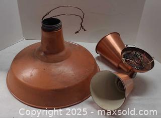 MaxSold Auction: Metal Pendant Shade with Double-Head Wall Sconce Shades (Lot) - Toronto (Ontario, Canada) PARTNER MANAGED Reseller Online Auction - Queen Street West