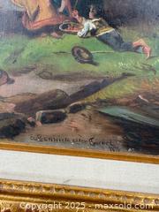 MaxSold Auction: Big antique 1876 signed oil painting  - San Jose (California, USA) SELLER MANAGED Estate Sale Online Auction -  Bennett Way