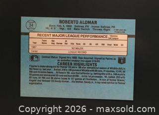 MaxSold Auction: ROBBIE ALOMAR ROOKIE CARD - Newmarket (Ontario, Canada) SELLER MANAGED Reseller Online Auction - Lundys Lane