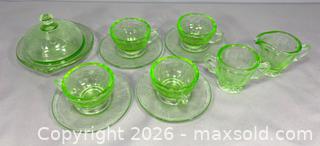 MaxSold Auction: Vintage 1930s Federal Glass Uranium? Child’s 12pc Tea Set - Newmarket (Ontario, Canada) SELLER MANAGED Reseller Online Auction - Lundys Lane