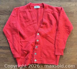 MaxSold Auction: Vintage 1980s Yves Saint Laurent Men’s Lambswool Cardigan Sweater Red S/M  - Newmarket (Ontario, Canada) SELLER MANAGED Reseller Online Auction - Lundys Lane