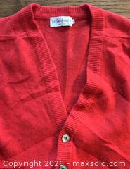 MaxSold Auction: Vintage 1980s Yves Saint Laurent Men’s Lambswool Cardigan Sweater Red S/M  - Newmarket (Ontario, Canada) SELLER MANAGED Reseller Online Auction - Lundys Lane