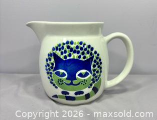 MaxSold Auction: Vintage Mid Century Arabia Finland Kissa Cat Pitcher Jug Designed by Gunvor Olin-Grönqvist - Newmarket (Ontario, Canada) SELLER MANAGED Reseller Online Auction - Lundys Lane