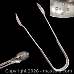 MaxSold Auction: 1837 Scottish Sterling Silver Ice/Sugar Tongs  - Aurora (Ontario, Canada) PARTNER MANAGED Downsizing Online Auction - Murray Drive