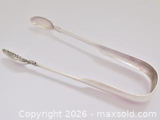 MaxSold Auction: 1837 Scottish Sterling Silver Ice/Sugar Tongs  - Aurora (Ontario, Canada) PARTNER MANAGED Downsizing Online Auction - Murray Drive