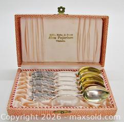 MaxSold Auction: 1950`s Boxed Set Finnish 814 Gilt Solid Silver Demitasse Spoons - Aurora (Ontario, Canada) PARTNER MANAGED Downsizing Online Auction - Murray Drive