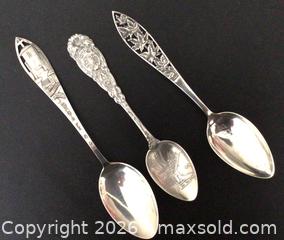 MaxSold Auction: 3 Antique Sterling Souvenir Spoons - Aurora (Ontario, Canada) PARTNER MANAGED Downsizing Online Auction - Murray Drive
