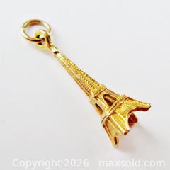 MaxSold Auction: 9K Yellow Gold Eiffel Tower Pendant/Charm  - Aurora (Ontario, Canada) PARTNER MANAGED Downsizing Online Auction - Murray Drive
