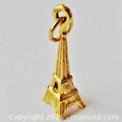 MaxSold Auction: 9K Yellow Gold Eiffel Tower Pendant/Charm  - Aurora (Ontario, Canada) PARTNER MANAGED Downsizing Online Auction - Murray Drive