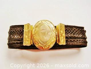 MaxSold Auction: Antique 14K Gold & Hair Mourning Bracelet - Aurora (Ontario, Canada) PARTNER MANAGED Downsizing Online Auction - Murray Drive