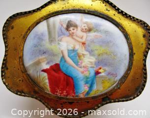 MaxSold Auction: Antique Jewellery Casket With Hand Painted Cherub Porcelain Lid  - Aurora (Ontario, Canada) PARTNER MANAGED Downsizing Online Auction - Murray Drive
