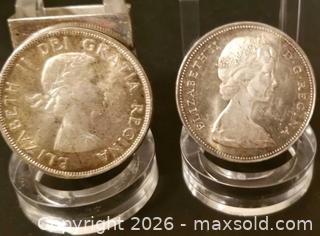 MaxSold Auction: Canadian Silver Dollars - 1962 and 1965 - Aurora (Ontario, Canada) PARTNER MANAGED Downsizing Online Auction - Murray Drive