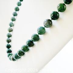 MaxSold Auction: Chunky 26 Inch Matinee Length Multi-Toned Green Jasper Bead Necklace With 18k Gold Clasp - Aurora (Ontario, Canada) PARTNER MANAGED Downsizing Online Auction - Murray Drive