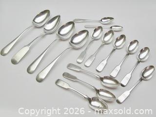 MaxSold Auction: Early Antique Sterling Silver Spoon Collection (425 grams) - Aurora (Ontario, Canada) PARTNER MANAGED Downsizing Online Auction - Murray Drive