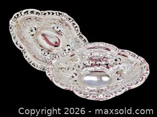 MaxSold Auction: Pair BIRKS Sterling Silver Footed Pierced Bonbon Dishes   - Aurora (Ontario, Canada) PARTNER MANAGED Downsizing Online Auction - Murray Drive