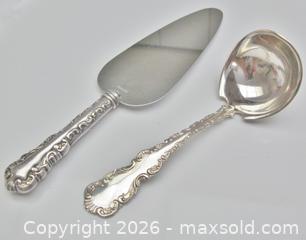MaxSold Auction: Roden Brothers Sterling Silver Louis XV Cake/Pie Server & Gravy Ladle  - Aurora (Ontario, Canada) PARTNER MANAGED Downsizing Online Auction - Murray Drive