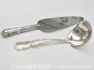 MaxSold Auction: Roden Brothers Sterling Silver Louis XV Cake/Pie Server & Gravy Ladle  - Aurora (Ontario, Canada) PARTNER MANAGED Downsizing Online Auction - Murray Drive
