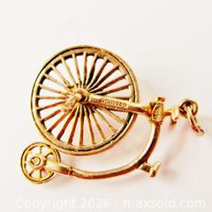 MaxSold Auction: Solid 9K Gold Penny Farthing Bicycle Charm/Pendant  - Aurora (Ontario, Canada) PARTNER MANAGED Downsizing Online Auction - Murray Drive