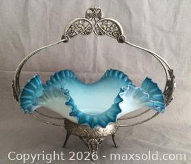 MaxSold Auction: Victorian Bride’s Basket in Milk Glass - Aurora (Ontario, Canada) PARTNER MANAGED Downsizing Online Auction - Murray Drive