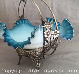 MaxSold Auction: Victorian Bride’s Basket in Milk Glass - Aurora (Ontario, Canada) PARTNER MANAGED Downsizing Online Auction - Murray Drive
