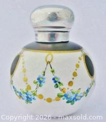 MaxSold Auction: Victorian Hand Painted Miniature Porcelain Perfume Bottle With Hallmarked Sterling Silver Cap - Aurora (Ontario, Canada) PARTNER MANAGED Downsizing Online Auction - Murray Drive