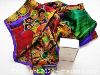 MaxSold Auction: Vintage Oscar de la Renta Silk Scarf & Unopened Eau de Toilette  - Aurora (Ontario, Canada) PARTNER MANAGED Downsizing Online Auction - Murray Drive